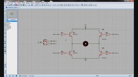 Puente H Con Transistores Proteus Youtube