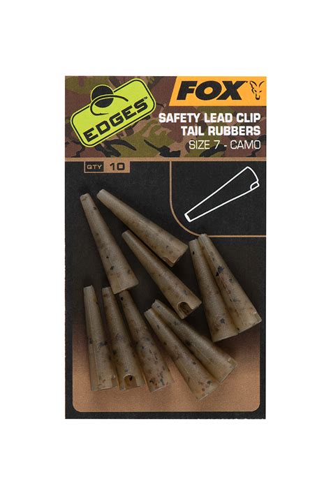 Fox Edges Camo Safety Lead Clip Tail Rubbers Premier Angling