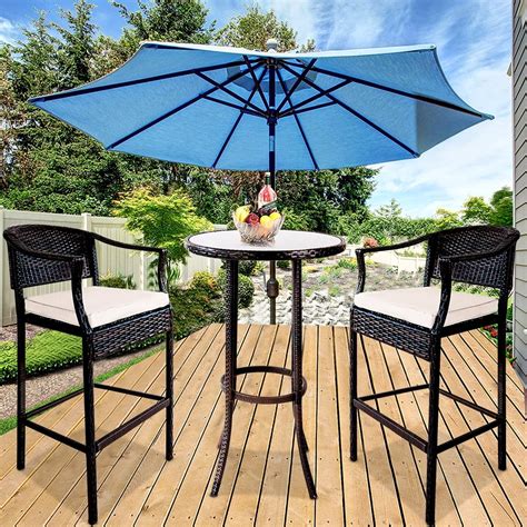 Patio Furniture High Top Table And Chairs : Furniture Table Outdoor ...