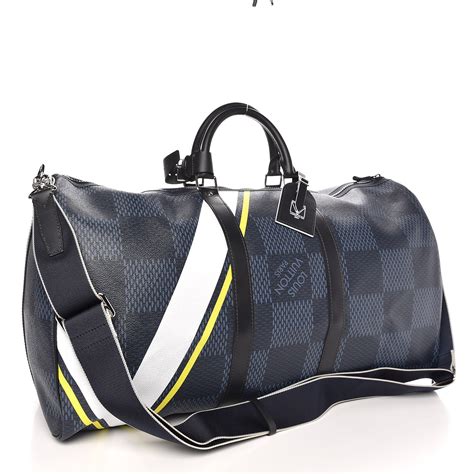 Louis Vuitton Damier Cobalt Latitude Americas Cup Keepall Bandouliere