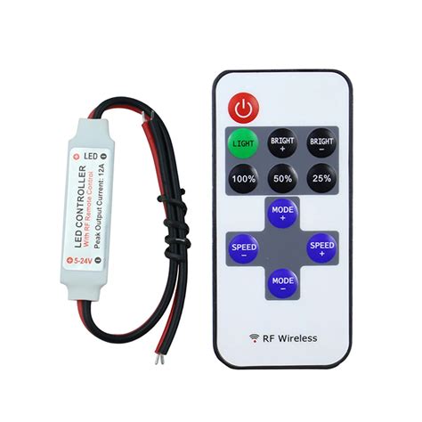 Dc V Wireless Mini Led Controller Dimmer Key Rf Remote Control For