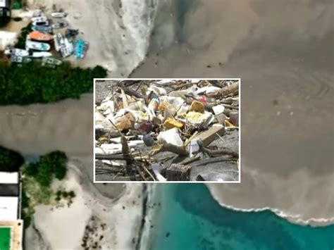 Neveras Y Hasta Muebles Llegan Al Mar En Santa Marta Cuando Llueve Un