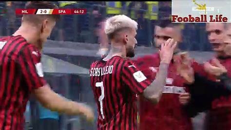 Castillejo S SUPER Goal HD AC Milan 2 0 Spal Video Dailymotion