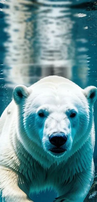 Majestic Underwater Polar Bear - free download