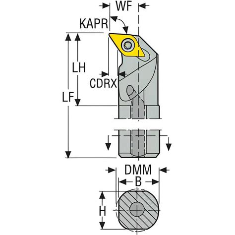 Seco Indexable Boring Bar A Sducl Min Bore Shank