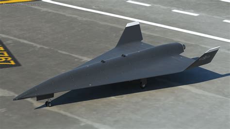 China WZ 8 Hypersonic Surveillance Drone 3D Model 59 Obj Lxo Ma