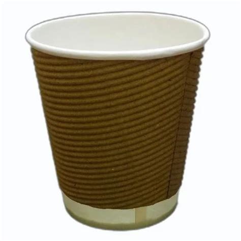 Brown Ml Disposable Rippled Paper Cup At Rs Piece In Greater