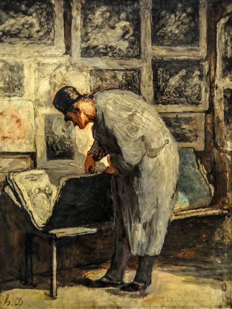 Honore Daumier The Print Collector 1860 At The Museum Of Art