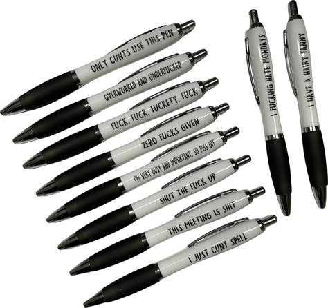 Amazon 10 Piece Set Fuck Pens Fuck It Pens Fancy Fuck You Pens