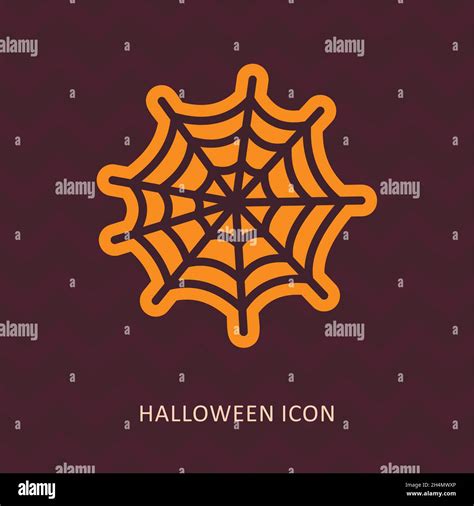 Spider web halloween vector silhouette icon, eps 10 Stock Vector Image ...