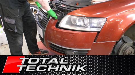 How To Remove Front Bumper Audi A6 S6 RS6 C6 4F 2004 2011 TOTAL