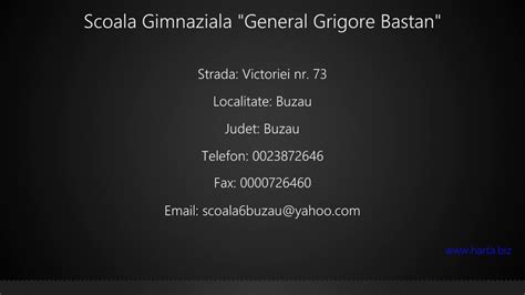 Scoala Gimnaziala General Grigore Bastan Buzau Youtube