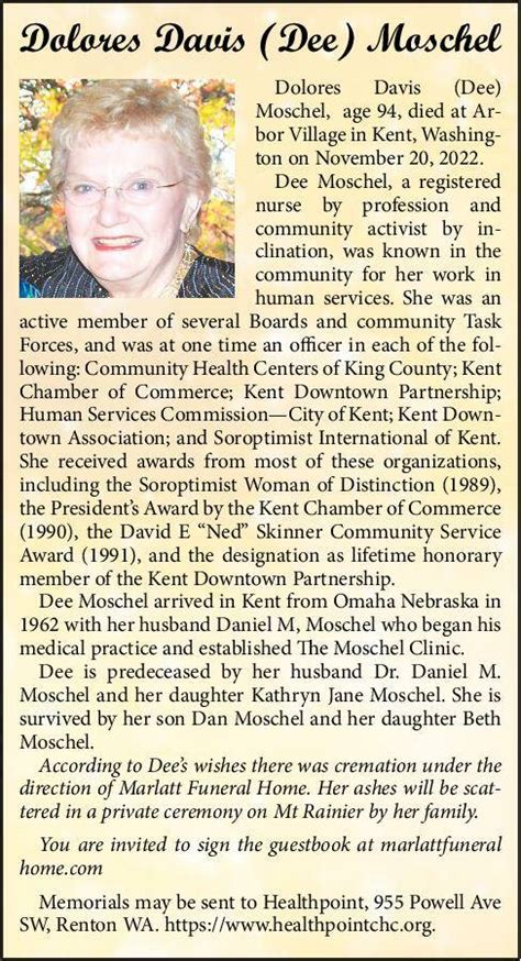 Obituaries | Kent Reporter