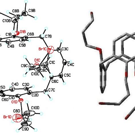 X-ray crystal structures of monobridged calixarene 9 (top) and ...