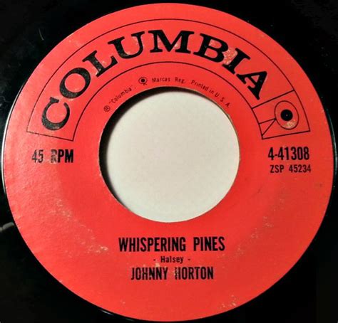 Johnny Horton - Whispering Pines | Releases | Discogs