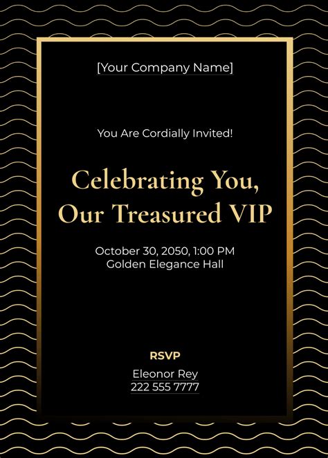 Free Vip Customer Appreciation Invitation Card Template Edit Online