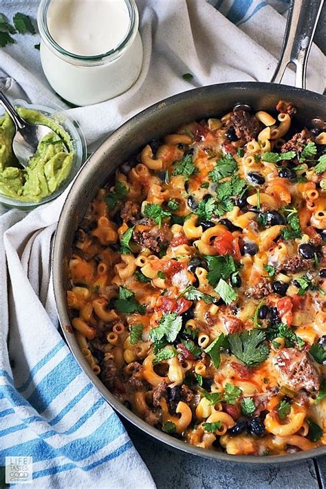 One Pot Taco Pasta Skillet Is A Simple Meal You Can Cook Any Night Of The Week And The Whol