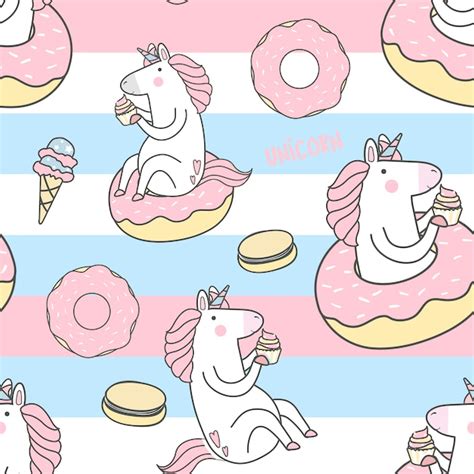 Free Vector Unicorn Seamless Pattern Background Vector