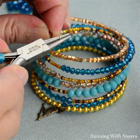 How To Make A Multi Bead Memory Wire Bracelet Running With Sisters