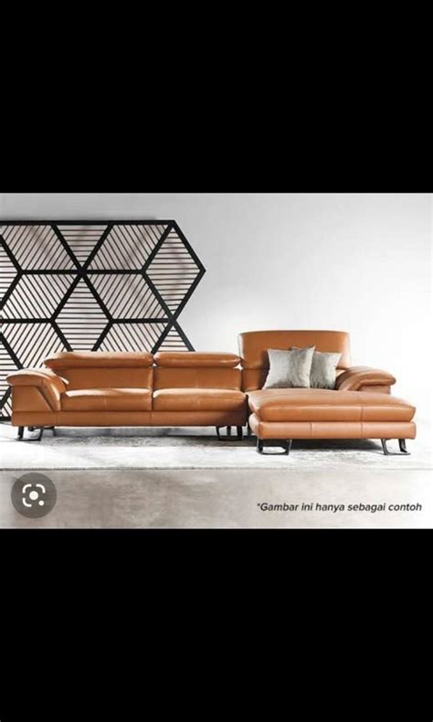 NEW SOFA CELLINI KORUS WITH ADJUSTABLE HEADREST L SHAPE KIRI Harga