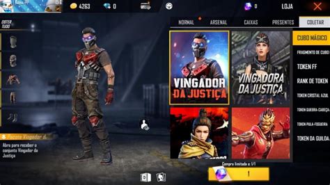 Free Fire Skin Vingador Da Justi A Retorna Ao Cubo M Gico