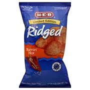 H E B Limited Edition Ridged Burnin Hot Potato Chips Shop Snacks