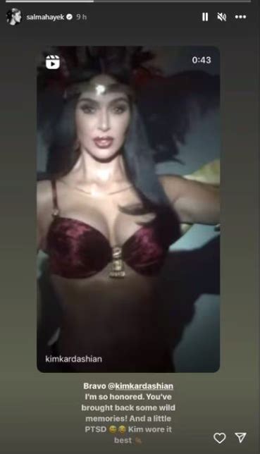 Salma Hayek Reacciona Al Homenaje Que Kim Kardashian Le Realiz La