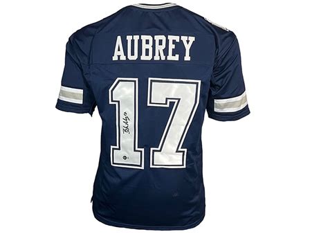 Brandon Aubrey Signed Custom Blue Football Jersey Beckett — Golden ...