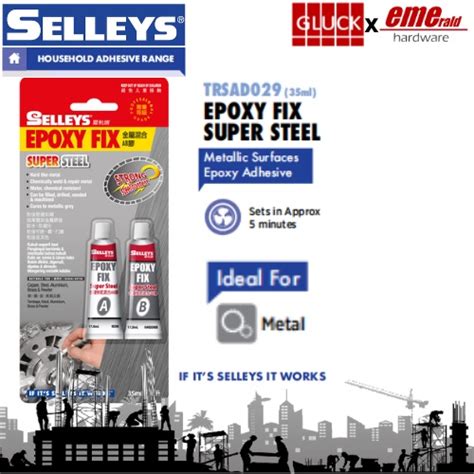 Selleys Epoxy Fix Super Steel Trsad Ml Shopee Malaysia