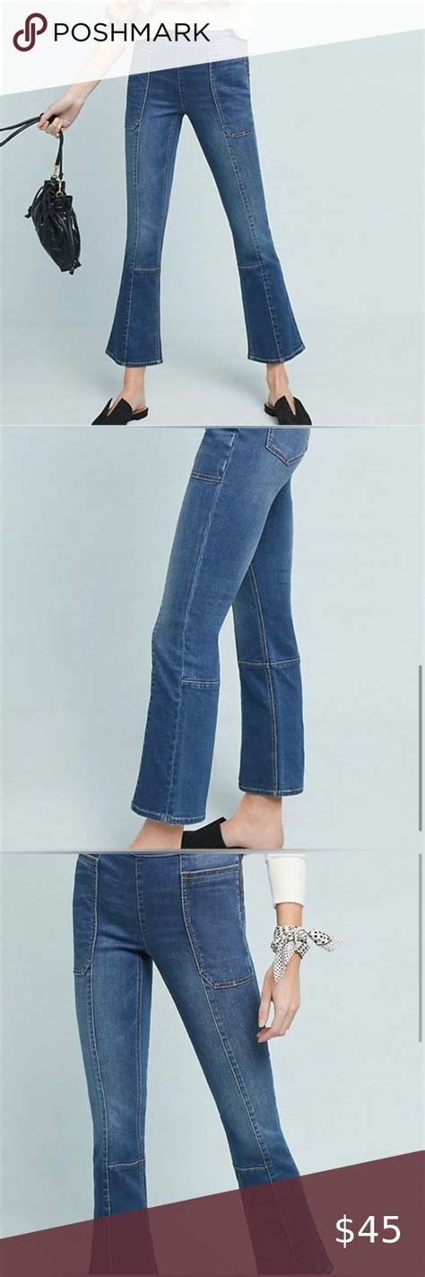 Anthropologie Pilcro And The Letterpress Side Zip Ankle Flare Jeans