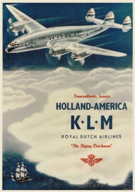 Klm Holland America Vintage Airways Poster Vintage Airline Posters