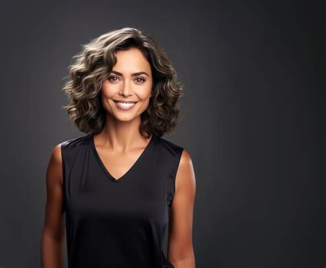 Premium Photo Smiling Brunette Woman Face Portrait