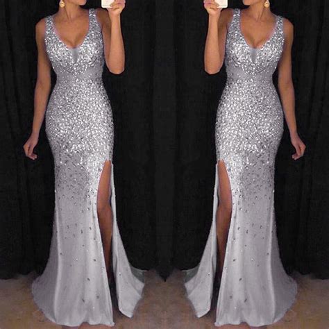 Idall Wedding Guest Dresses Prom Dresses Women Sequin Prom Party Ball