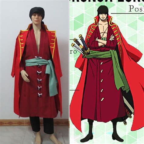 One Piece Theater Edition Z Red Roronoa Zoro Cosplay Costume One