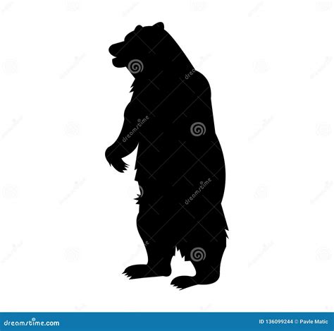 Standing Black Bear Silhouette