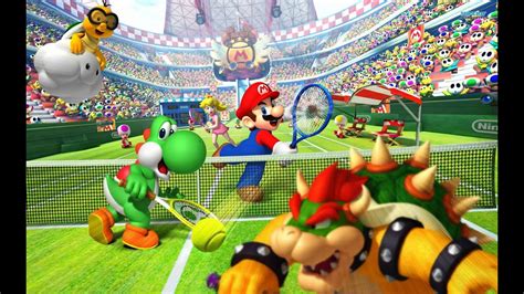 Mario Power Tennis Gamecube Exhibition Doubles Youtube