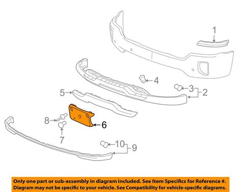 Chevy Silverado Front Bumper Parts Diagram