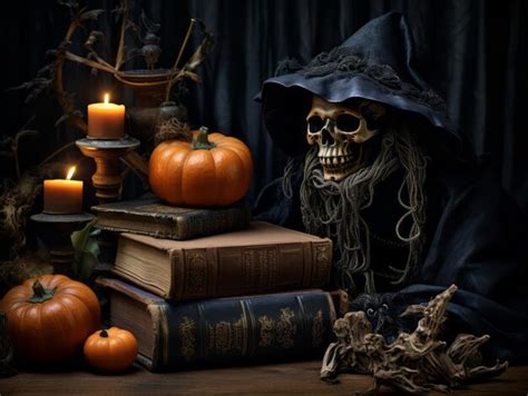 Premium Ai Image Halloween Composition