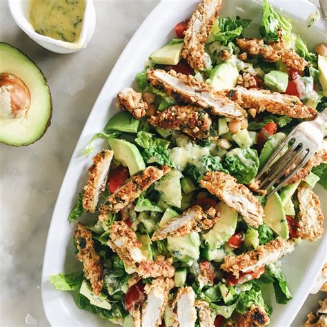 Crispy Crunchy Chicken Salad With Parmesan Dressing The Healthy Hunter