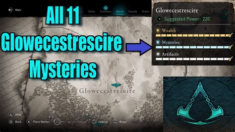 Assassins Creed Valhalla All Glowecestrescire Mysteries Locations Guide Youtube