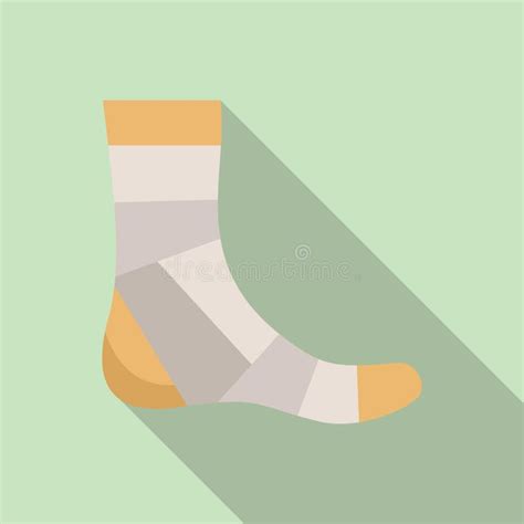 Foot Bandage Icon Flat Vector Accident Patient Stock Vector