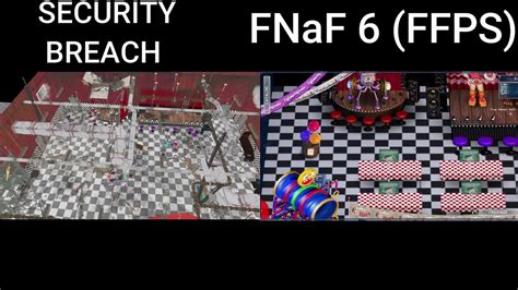 Comparando La Pizzer A De Fnaf En Security Breach Youtube