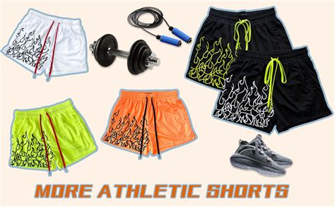 Diotsr Mens Flame Graphic Shorts Workout Basketball Active Shorts