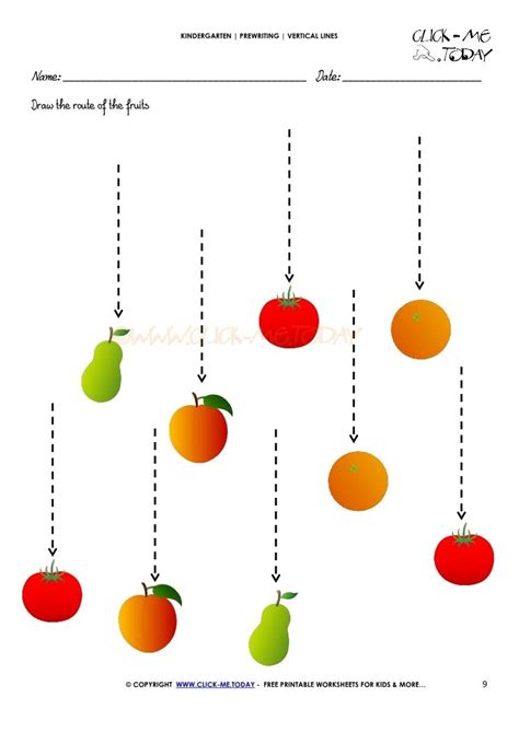 vertical lines worksheet