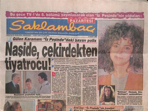 Günaydın Gazetesi Saklambaç Eki 12 Mart 1990 Yeşilçam ım Marko Paşa