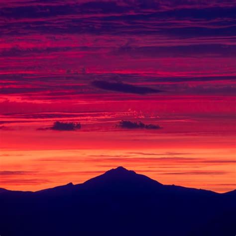 Premium Photo Fantastic Natural View Of Mountain Silhouette Against