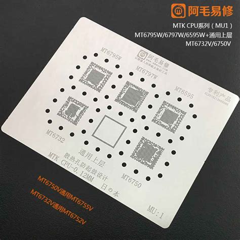 Amaoe Stencil Mtk Cpu Mu Mm Gsm Seven