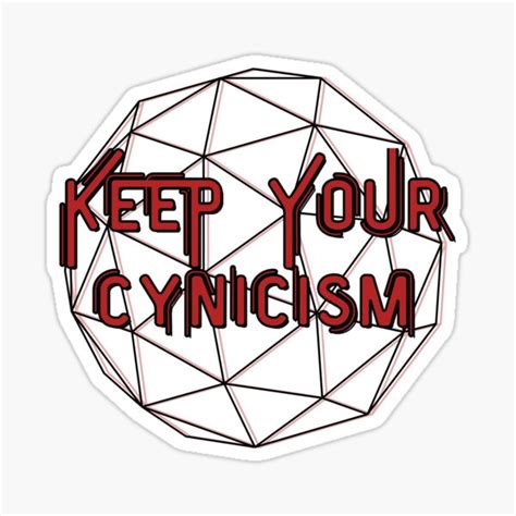 Keep Your Cynicism Red And Black Geometric Sticker For Sale By Pollypocketpink Redbubble