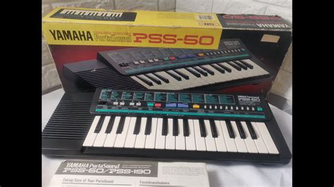 Vintage Boxed Yamaha Portasound Pss 50 Electronic Keyboard Youtube