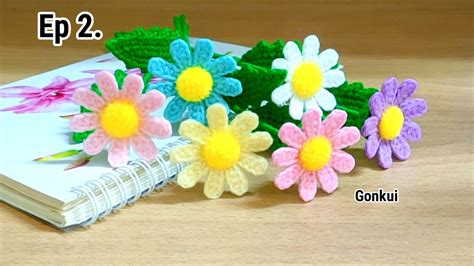 Ep2 Sepal Easy Crochet Colorful Daisies Flower Tutorial Step By Step